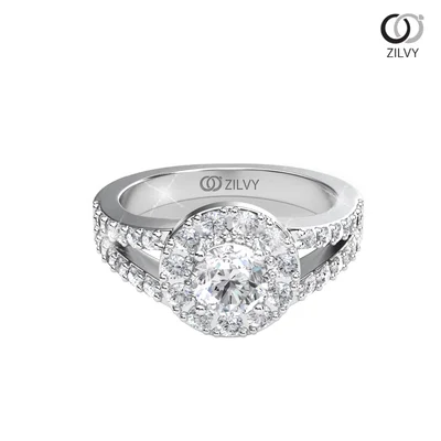 แหวนเพชรผู้หญิง รุ่น GR823 - มุมบน