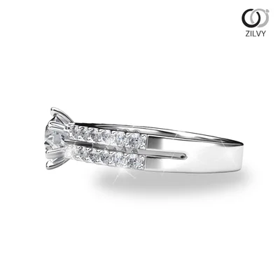 แหวนเพชรผู้หญิง รุ่น GR827 - มุมข้าง