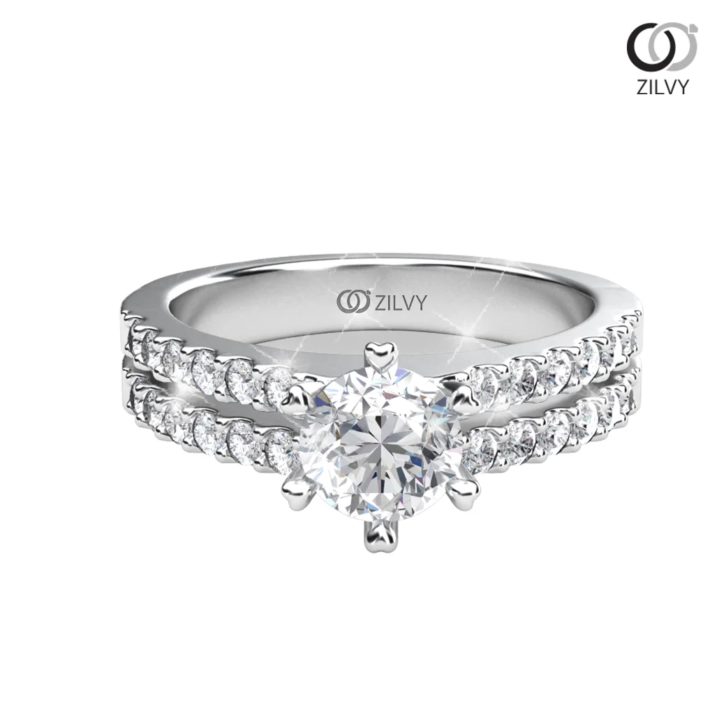 Women's Diamond Ring GR827 - top view