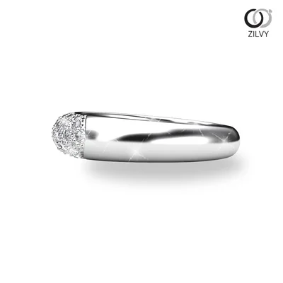 แหวนเพชรผู้หญิง รุ่น GR837 - มุมข้าง