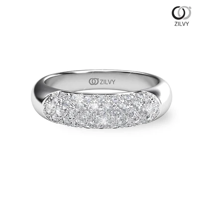 แหวนเพชรผู้หญิง รุ่น GR837 - มุมบน