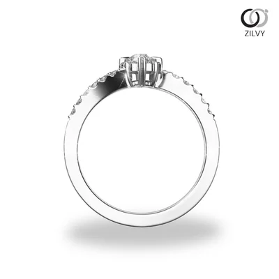 แหวนเพชรผู้หญิง รุ่น GR843 - มุมหน้า