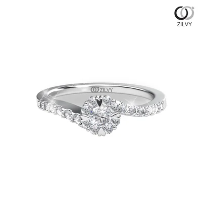 แหวนเพชรผู้หญิง รุ่น GR843 - มุมบน