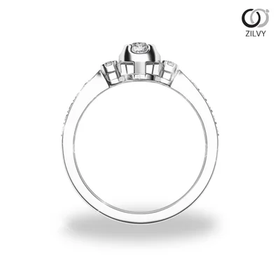 แหวนเพชรผู้หญิง รุ่น GR844 - มุมหน้า