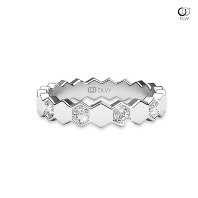 แหวนเพชรผู้หญิง รุ่น GR848 - มุมบน