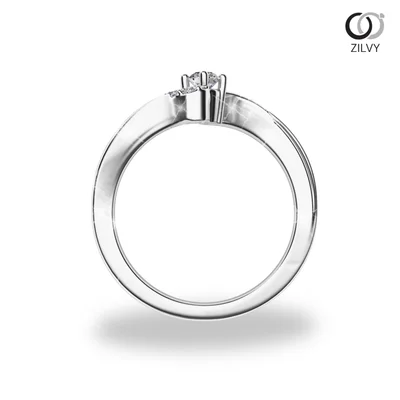 แหวนเพชรผู้หญิง รุ่น GR862 - มุมหน้า