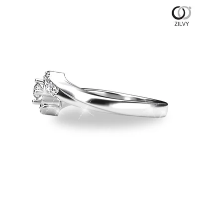 แหวนเพชรผู้หญิง รุ่น GR862 - มุมข้าง