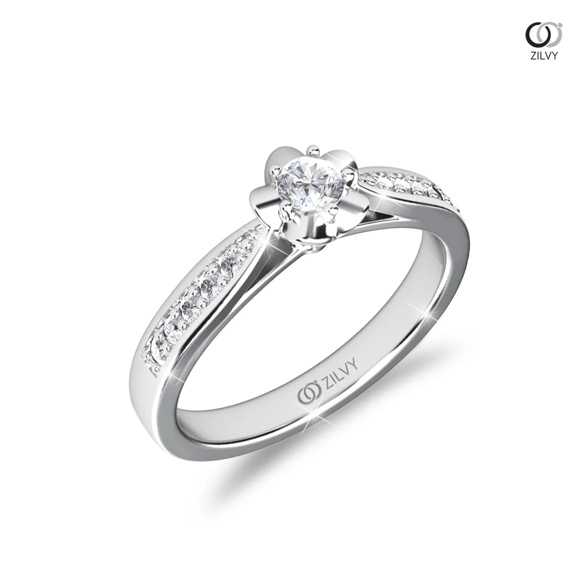 แหวนเพชร Thalia Flanked