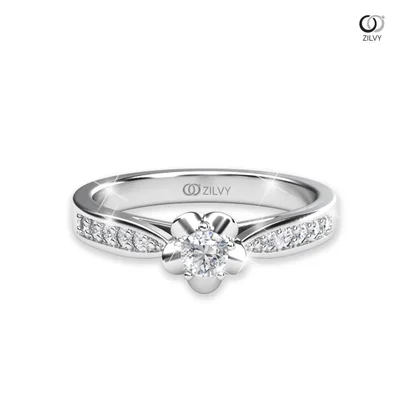 แหวนเพชรผู้หญิง รุ่น GR875 - มุมบน