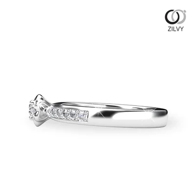 แหวนเพชรผู้หญิง รุ่น GR876 - มุมข้าง