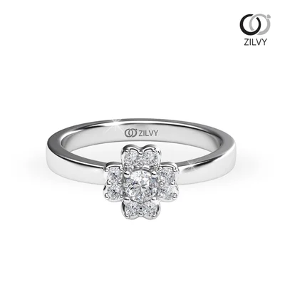 แหวนเพชรผู้หญิง รุ่น GR889 - มุมบน