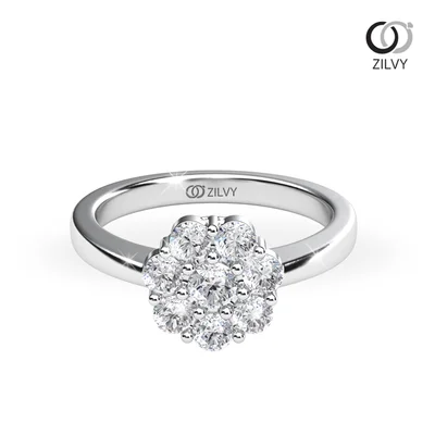 แหวนเพชรผู้หญิง รุ่น GR890 - มุมบน