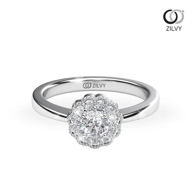 แหวนเพชรผู้หญิง รุ่น GR891 - มุมบน