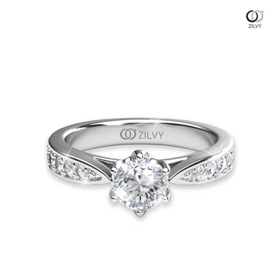 แหวนเพชรผู้หญิง รุ่น GR908 - มุมบน