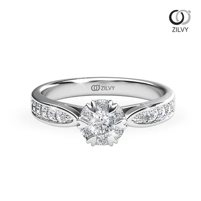 แหวนเพชรผู้หญิง รุ่น GR911 - มุมบน