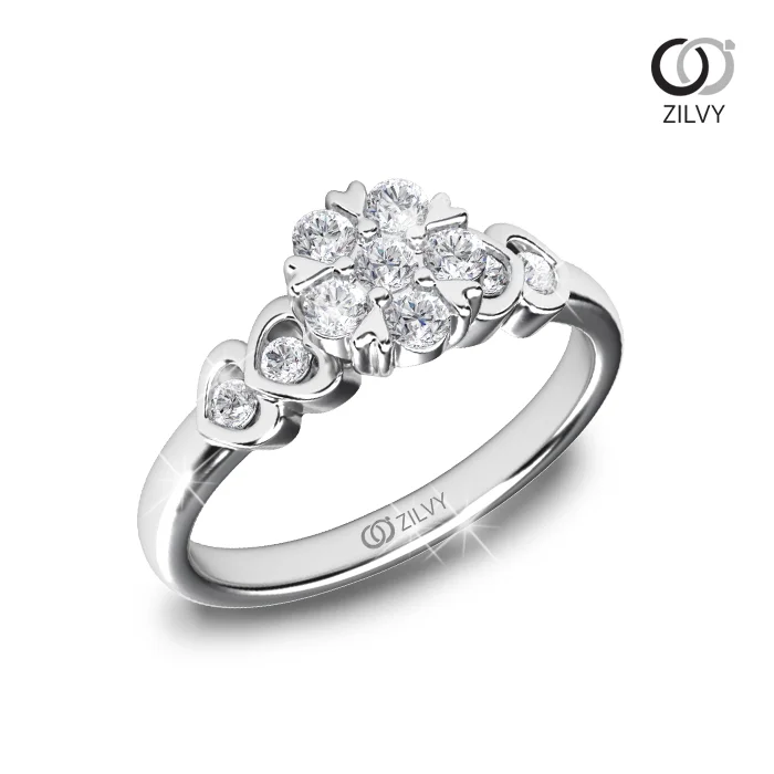 แหวนเพชร Fleur Cluster