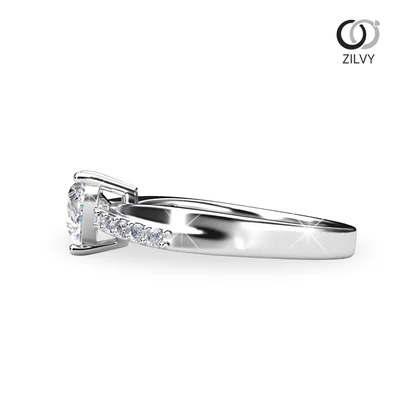 แหวนเพชรผู้หญิง รุ่น GR925 - มุมข้าง