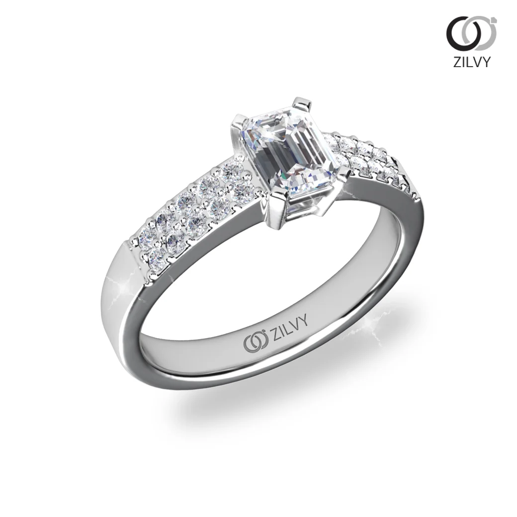 แหวนเพชร Yvette Flanked