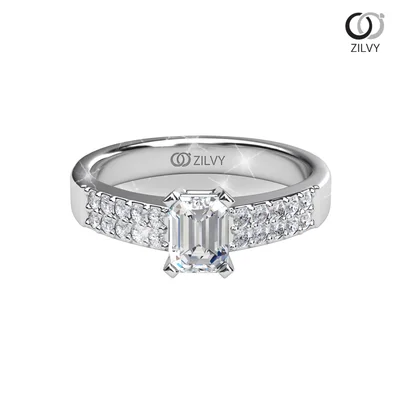 แหวนเพชรผู้หญิง รุ่น GR929 - มุมบน