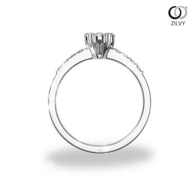 แหวนเพชรผู้หญิง รุ่น GR954 - มุมหน้า