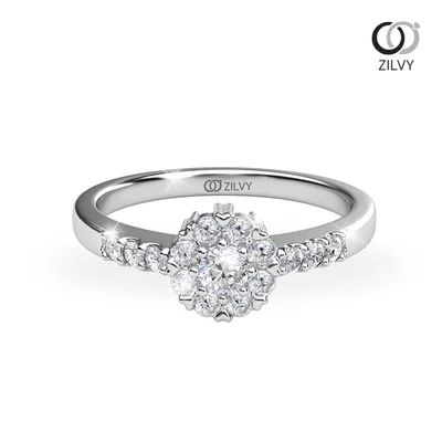 แหวนเพชรผู้หญิง รุ่น GR968 - มุมบน