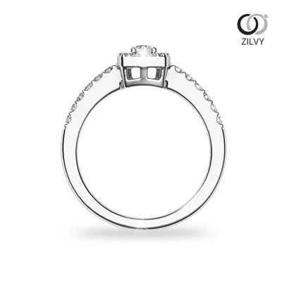 แหวนเพชรผู้หญิง รุ่น GR969 - มุมหน้า