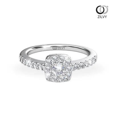 แหวนเพชรผู้หญิง รุ่น GR969 - มุมบน