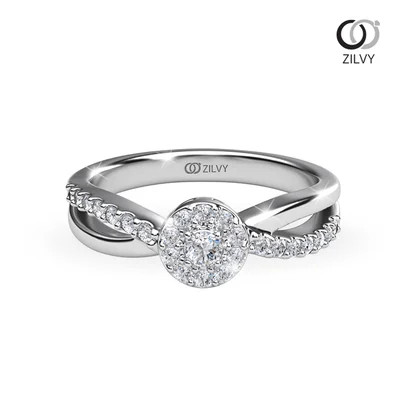 แหวนเพชรผู้หญิง รุ่น GR971 - มุมบน