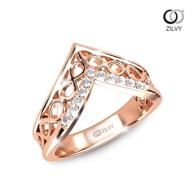 แหวนเพชรผู้หญิง รุ่น GR972 - มุมเปอร์สเปกทีฟ