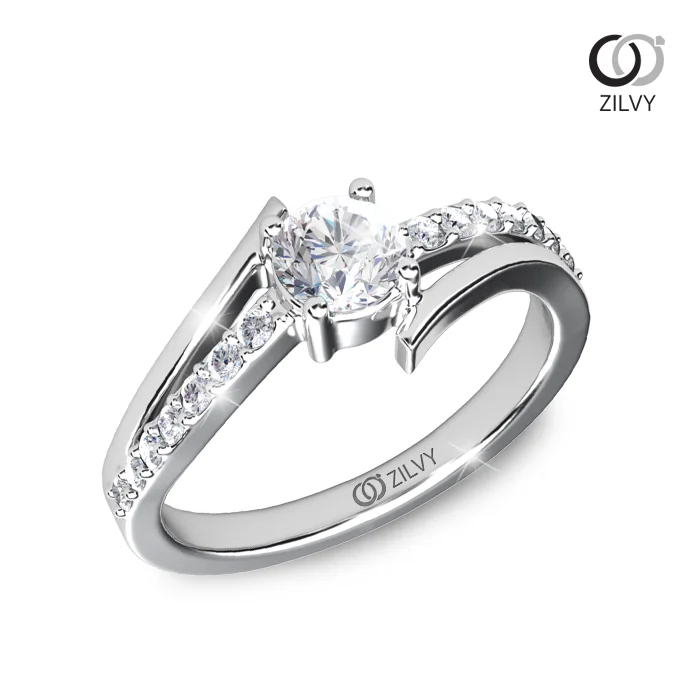 แหวนเพชร Sylvie Flanked