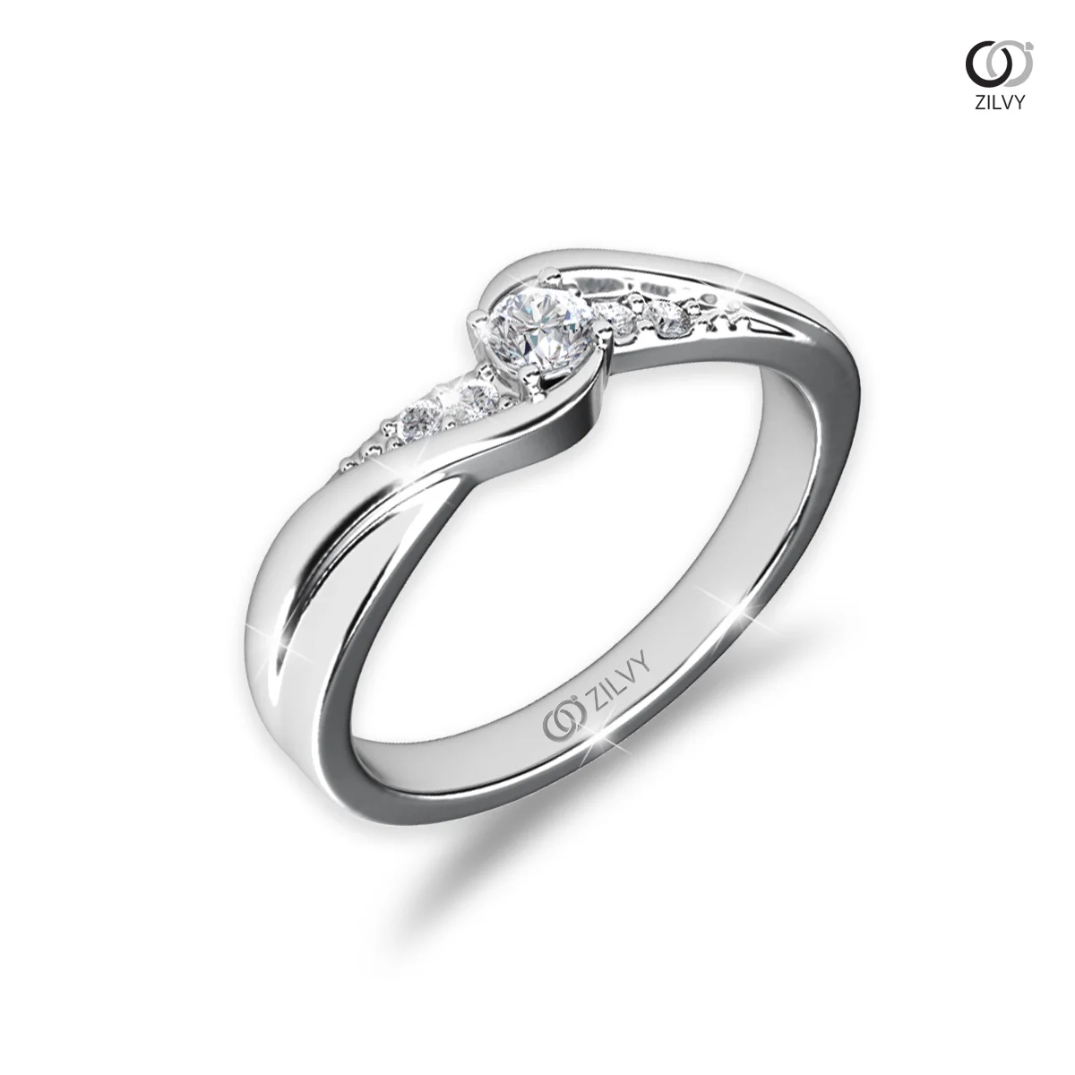 แหวนเพชร Dove Flanked