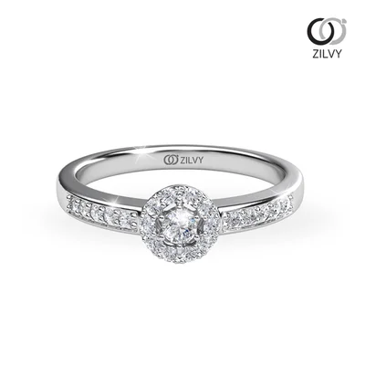 แหวนเพชรผู้หญิง รุ่น GR988 - มุมบน