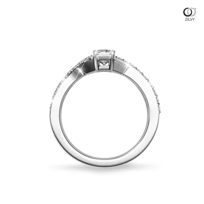 แหวนเพชรผู้หญิง รุ่น GR989 - มุมหน้า