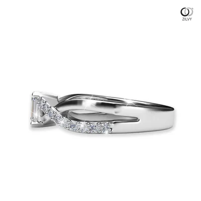 แหวนเพชรผู้หญิง รุ่น GR989 - มุมข้าง