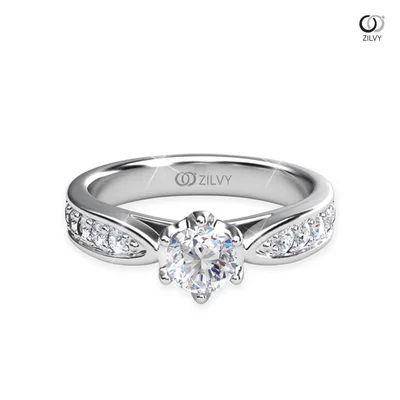 แหวนเพชรผู้หญิง รุ่น GR991 - มุมบน